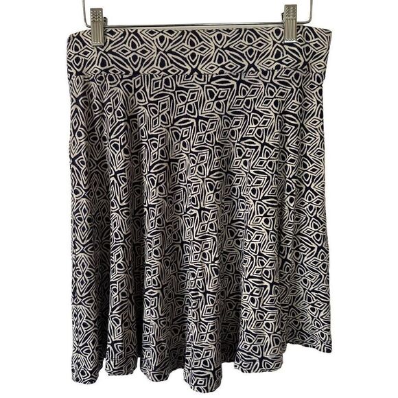 Ann Taylor Blue and Cream Circle Skirt - Picture 1 of 10
